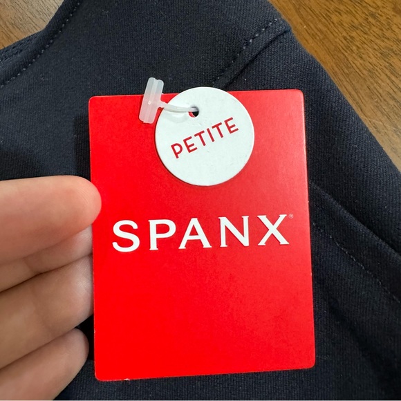 Spanx Polished Ankle Slim Pants On The Go in Classic Navy Size Large Petite - Picture 8 of 12